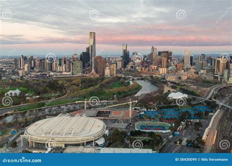 Melbourne Park Tennis Centre Stock Image - Image of open, melbourne ...