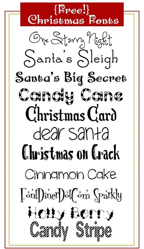 Free Christmas Fonts | Christmas fonts, Christmas fonts free, Free christmas