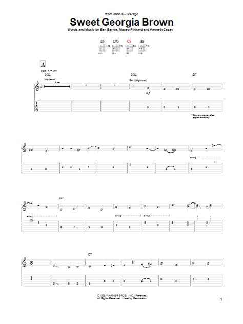 Sweet Georgia Brown by John 5 - Guitar Tab - Guitar Instructor