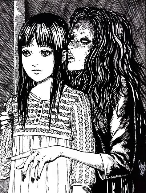 Whispering Woman | Japanese horror, Junji ito, Horror artwork illustrations