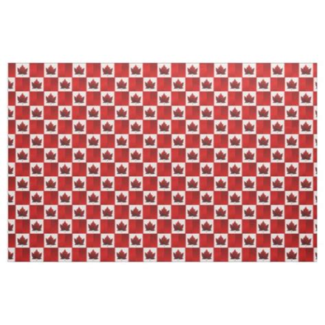 Canada Fabric Canada Flag Fabric Customized Fabric | Zazzle