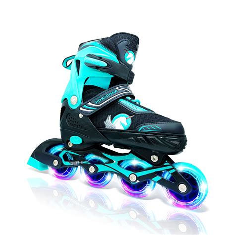 Adjustable Inline Skates Roller Blades with Light Up Wheels for Girls, Kids, Women, and Adults ...