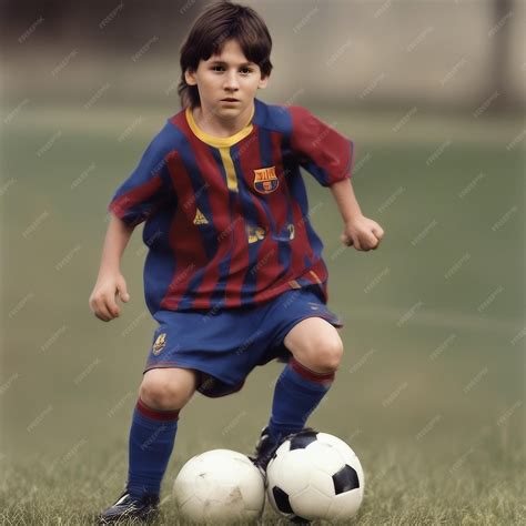 Premium AI Image | Lionel Messi Barcelona old childhood picture ...