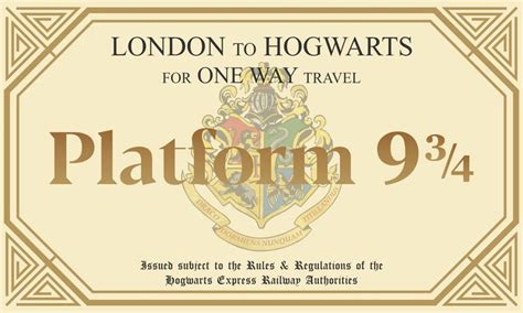 Platform 9 3 4 Hogwarts Acceptance Letter | Hogwarts express, Harry potter quotes inspirational ...