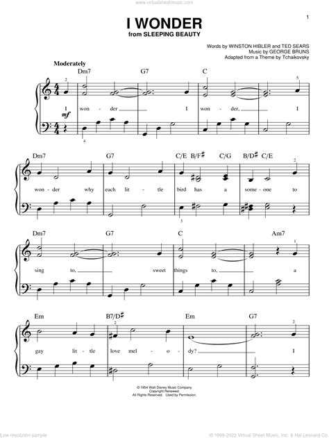 Bruns - I Wonder sheet music for piano solo (PDF-interactive)