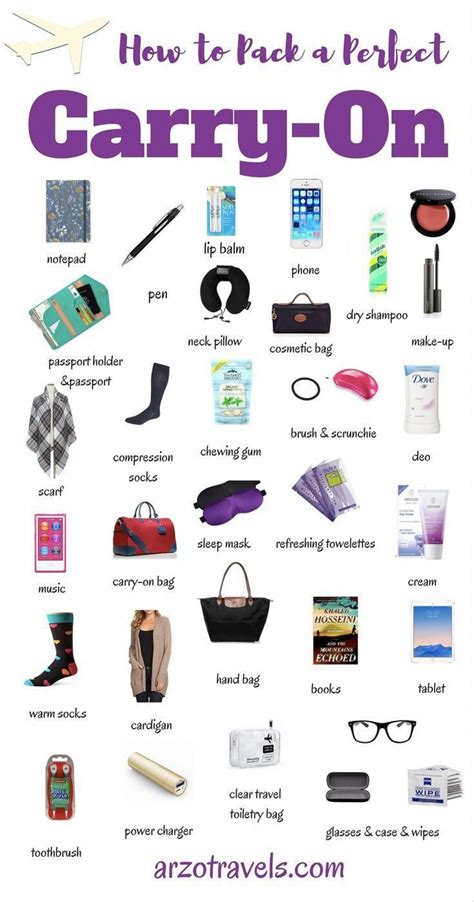 Packing Guide: Carry-On Essentials - Arzo Travels | Packing tips for travel, Travel packing ...