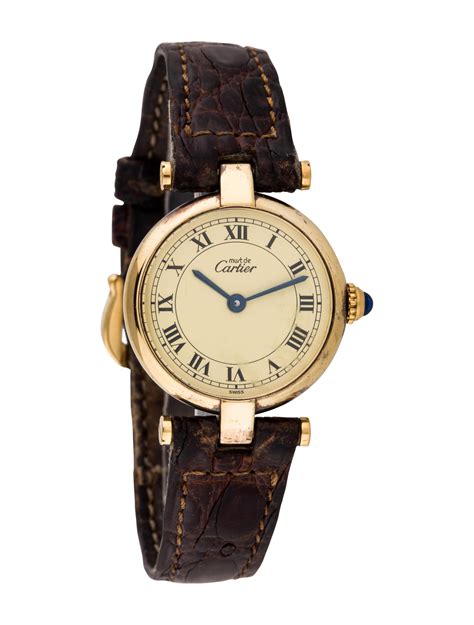 Cartier Must de Cartier Watch - 18K Yellow Gold-Plated - CRT23350 | The ...