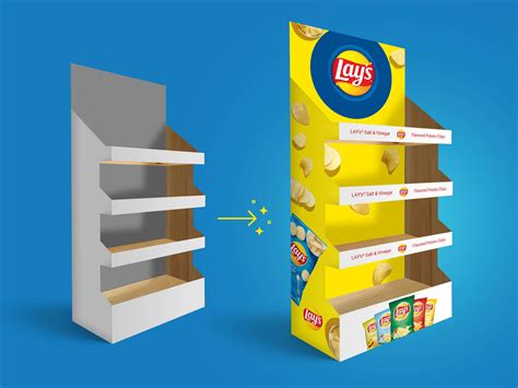 Free In-Store Product Display Rack Stand Mockup PSD - Designbolts