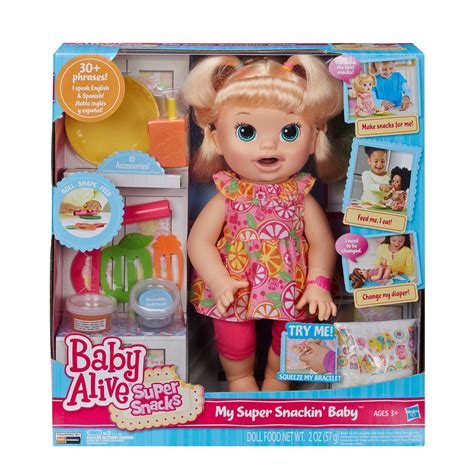 Amazon.com: Baby Alive Super Snacks Snackin' Sara Blonde: Toys & Games