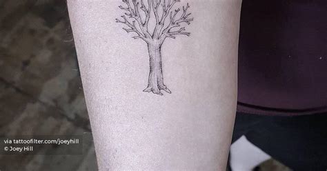 Leafless Tree Outline Tattoo