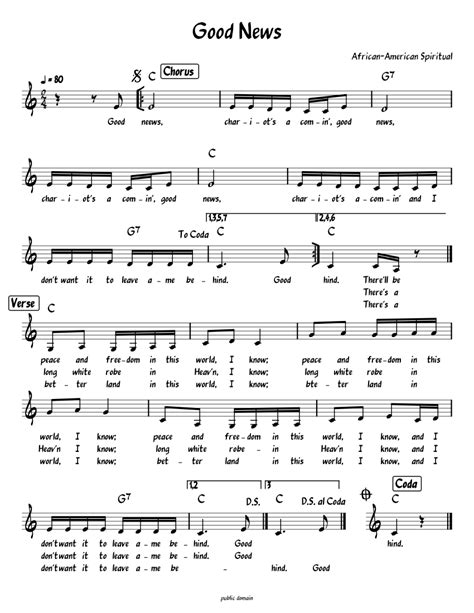 Good News (Lead sheet with lyrics ) Sheet music for Piano (Solo ...