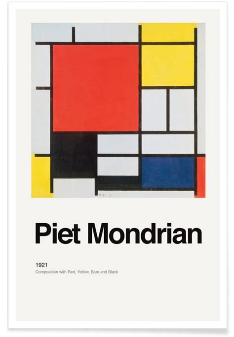 Mondrian - Composition with Red, Yellow, Blue and Black -Poster | JUNIQE