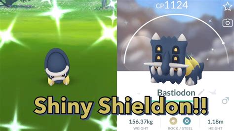 Catching New SHINY Shieldon in Pokémon Go! Shiny Bastiodon Evolution! - YouTube