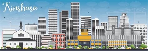 Kinshasa Skyline with Gray Buildings and Blue Sky. 8770966 Vector Art at Vecteezy