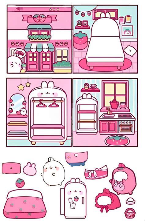 Molang house by Nabila 💗 | Kartu pop up, Kartu lipat, Boneka kertas