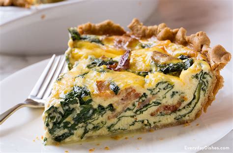 Bacon Spinach Quiche Recipe for Breakfast or Brunch