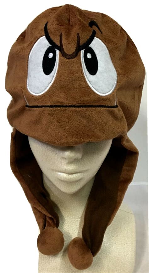 Mushroom Goomba Aviator Pilot Party Halloween Costume Animal Plush Hat ...