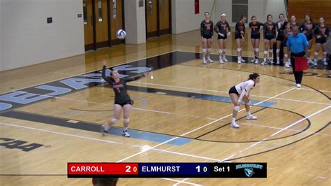 2018-09-26 Elmhurst College Volleyball Vs Carroll University - YouTube