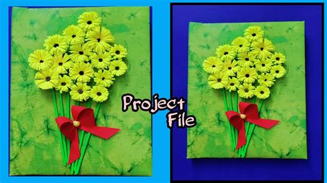 How to decorate project file cover page and border | File decoration ideas| College DIY project ...