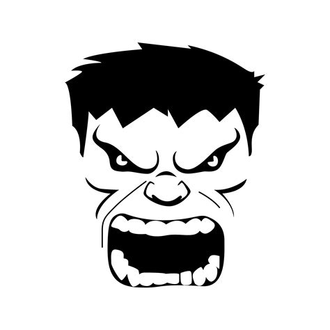 Hulk Face Drawing