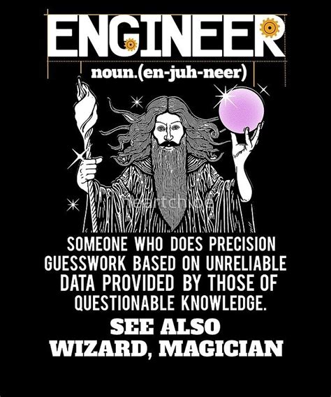 Engineer Funny Mechanical Civil Engineering Wizard Poster by heartchloe ...