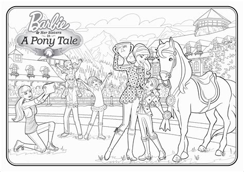 Barbie Horse in a Pony Tale Coloring Page - Free Printable Coloring Pages