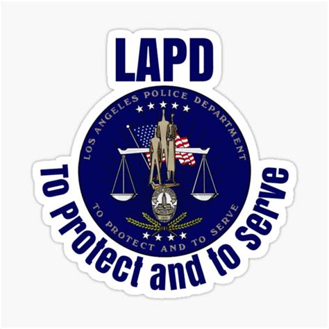 "Lapd - los angeles police department california" Sticker for Sale by stalafit | Redbubble