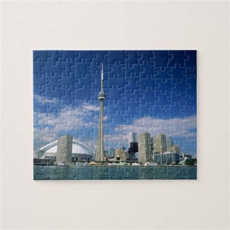 CN Tower and Skydome in Toronto, Ontario, Jigsaw Puzzle | Zazzle.ca