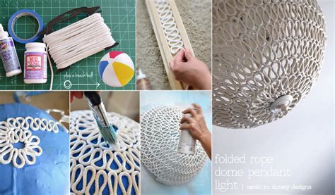 DIY Folded Rope Dome Pendant Light How To - Dorsey Designs