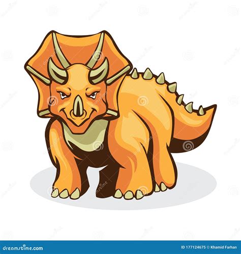 TRICERATOPS ILLUSTRATION VECTOR CARTOON DRAWING | CartoonDealer.com ...