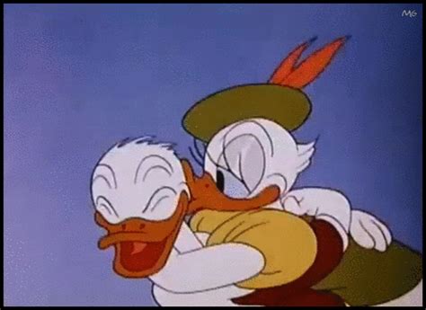 Donald Duck and Daisy Kissing | Daisy Duck is in an affectionate mood - "Donald’s Double Trouble ...