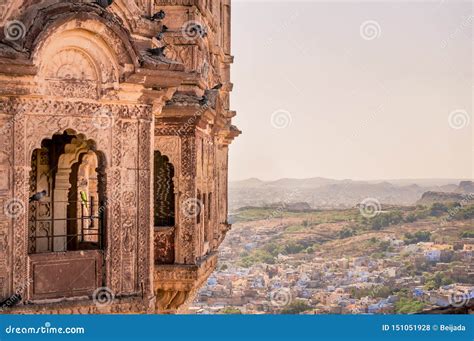 View of the Blue City of Jodhpur from Mehrangarh Fort Stock Photo - Image of palace, historical ...