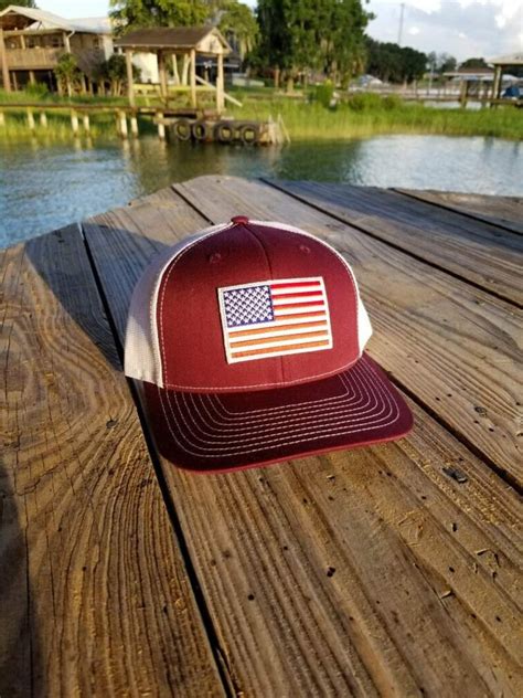 Patriotic American Flag Hat With Traditional Flag Patch - Etsy