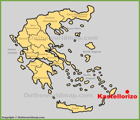 Kastellorizo location on the Greece map - Ontheworldmap.com