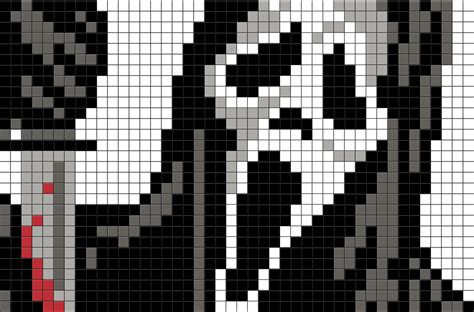 Ghostface Pixel Art | Pixel art, Easy pixel art, Pixel art templates