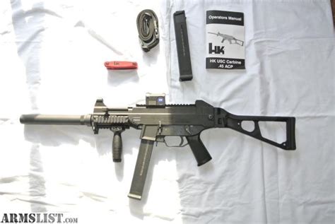 ARMSLIST - For Sale: HK UMP .45 USC conversion w/ fake silencer shroud