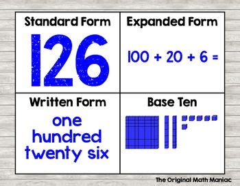 Number Forms Poster & Practice Mat | Number forms, Teaching, First grade activities