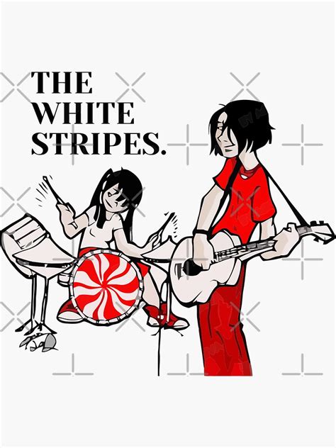 "JACK white stripes Merch" Sticker by blimmmmapem | Redbubble