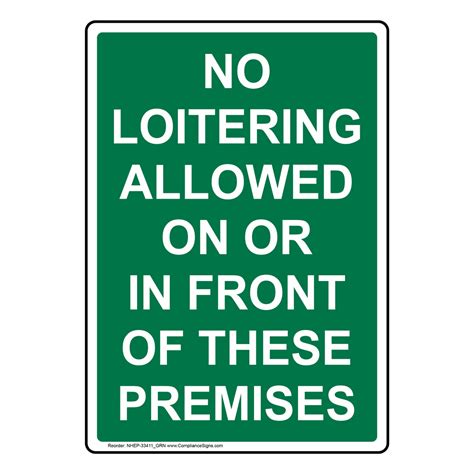 No Loitering Sign Printable