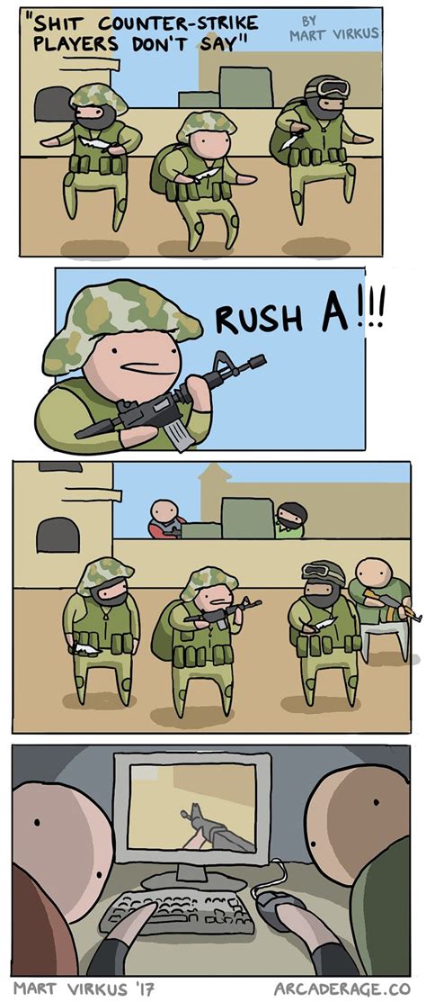 When you say you wanna rush A instead of B in CS:GO (comic) Video Game ...