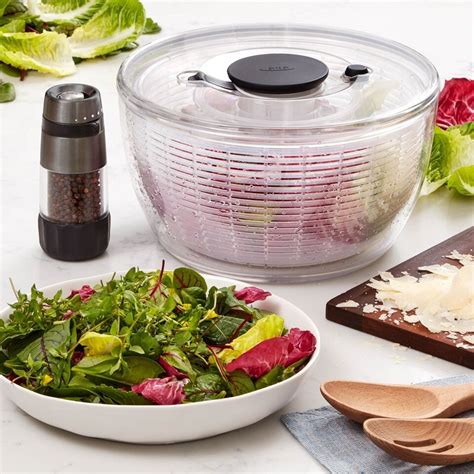 OXO Small Salad Spinner, Clear - Williams Sonoma Australia