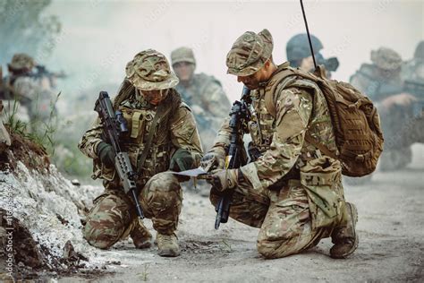 British special forces soldiers with weapon take part in military Stock ...