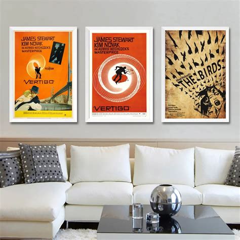 Vertigo Movie Poster Wall Art Wall Decor Silk Prints Art Poster Paintings for Living Room-in ...