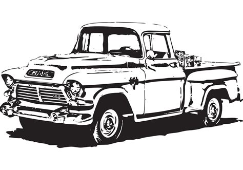 Free 1950's GMC Pick-Up Vector