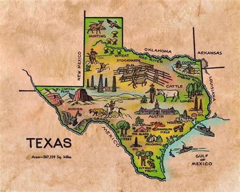 Map Of Texas For Kids - Living Room Design 2020