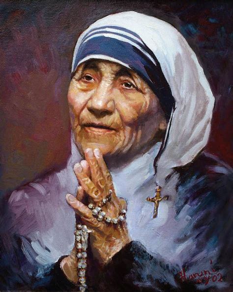 Mother Teresa Art Print by Ylli Haruni in 2021 | Mother teresa art, Mother teresa, Painting