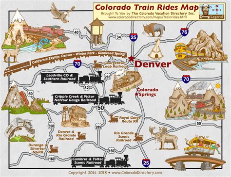 Map of Train Rides and Railroads in Colorado Colorado Tourism, Colorado ...