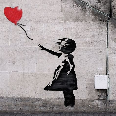 Banksy There Is Always Hope Balloon Girl Graffiti Street Art Wall Art | Banksy art, Street art ...