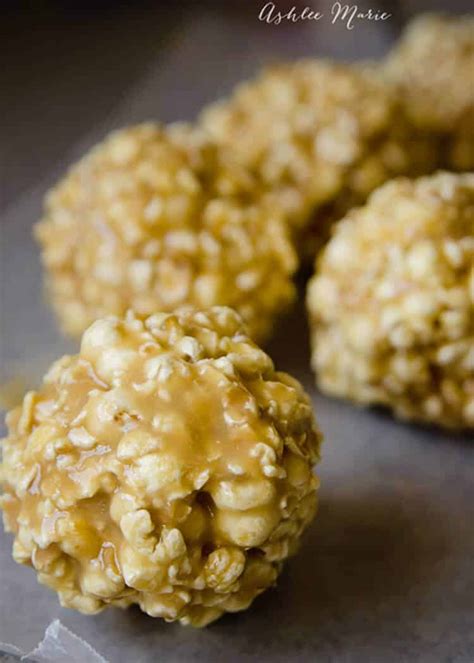 Caramel Popcorn Balls | Ashlee Marie