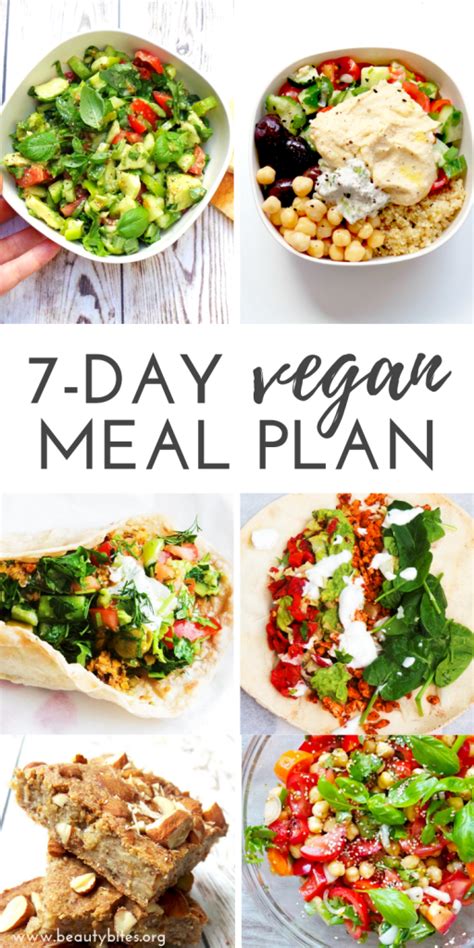 7-Day Vegan Meal Plan & Challenge - Beauty Bites